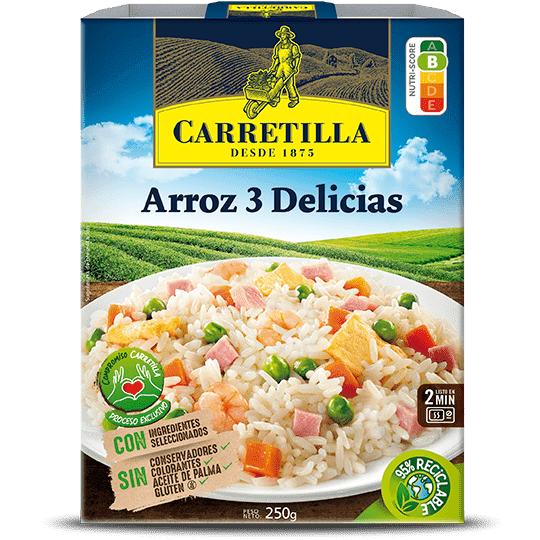 Carrinho de mão-pratos de arroz prontos para comer, 5ud