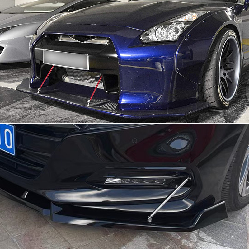 200 ミリメートルユニバーサルカースプリッターロッドレーシング調整可能なステンレス鋼フロントバンパーリップサポートタイバーキット節約掘削穴