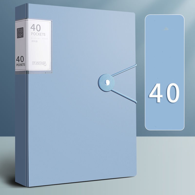 A4 Datei Tasche 40 Seiten Daten buch große Kapazität Dateien Ordner Informations heft Briefpapier Büro Schul material