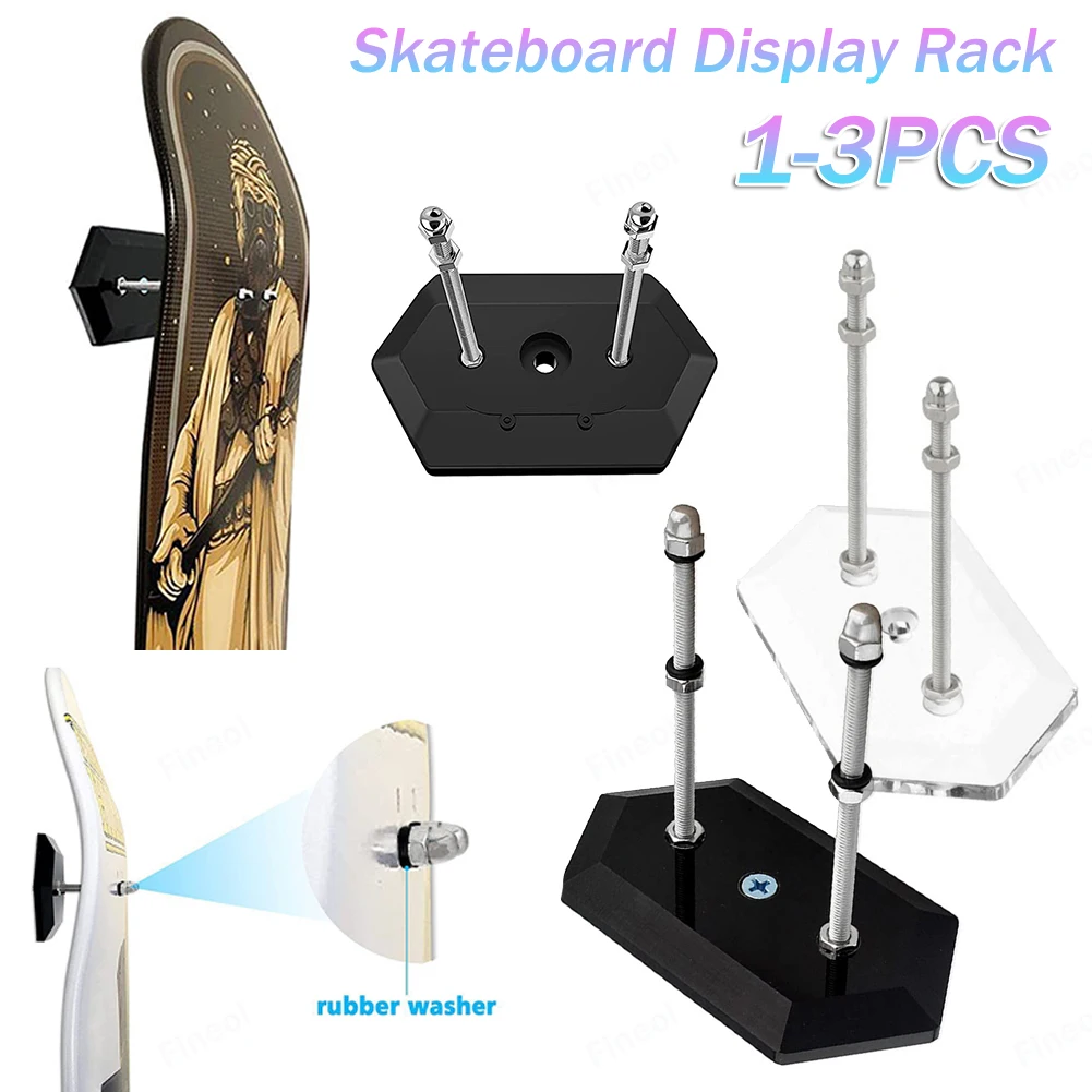 Rack de exibição de skate suporte de montagem na parede deck rack skate cabide de parede para exibição e armazenamento