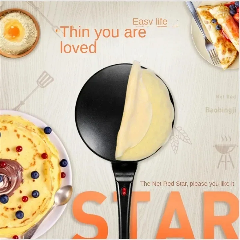Electric Crepe Maker Cake Maker Machine Breakfast Pizza Baker Pancake Baking Pan Non-Stick Pan Chinese Spring Roll Cooking Pan