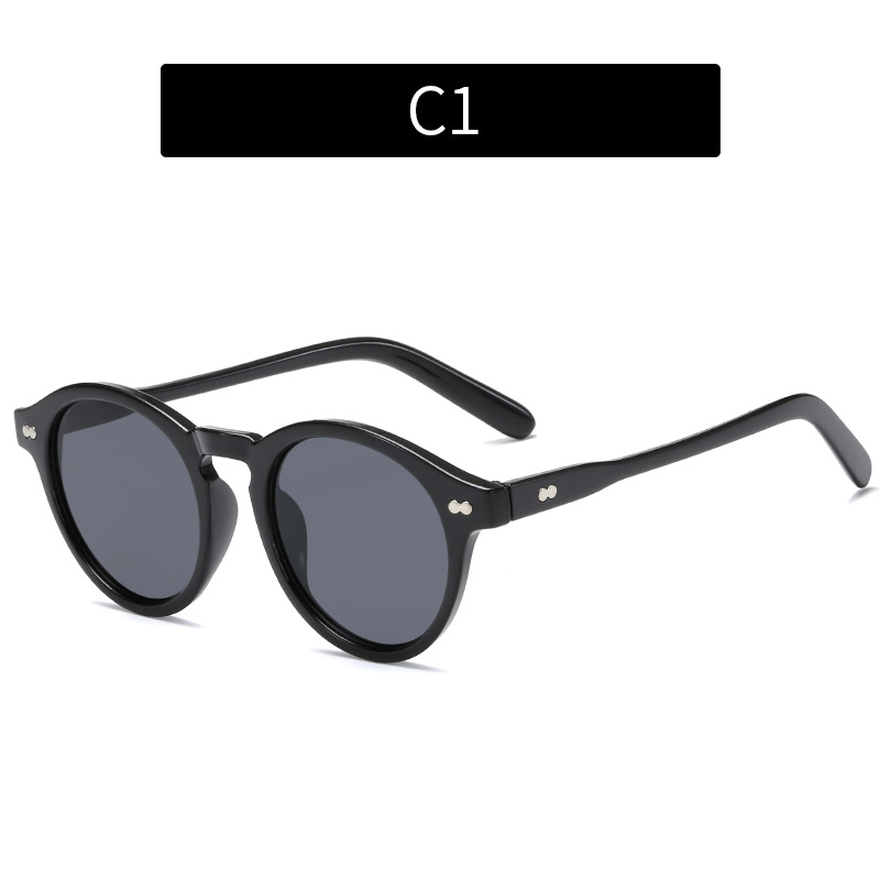 レトロラウンドサングラス女性男性ブランドデザイナーヴィンテージサングラス女性黒屋外眼鏡 UV400 Gafas デソル
