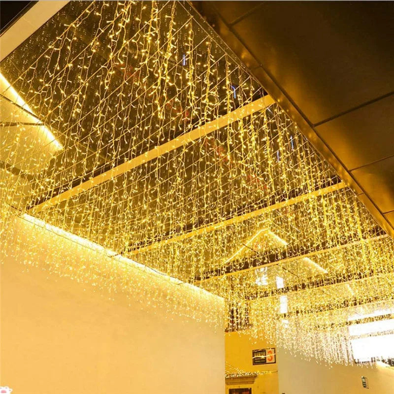 5 メートル LED カーテンつららストリングライトクリスマスガーランドフェイライトドループ 0.4-0.6 メートルクリスマスガーデンストリート屋外装飾照明