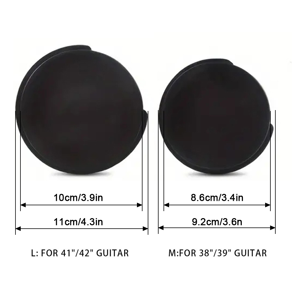 シリコーンアコースティッククラシックギターサウンドホールカバーギターノイズリダクションギターアクセサリー 2 サイズバッファブロックストッププラグ部品