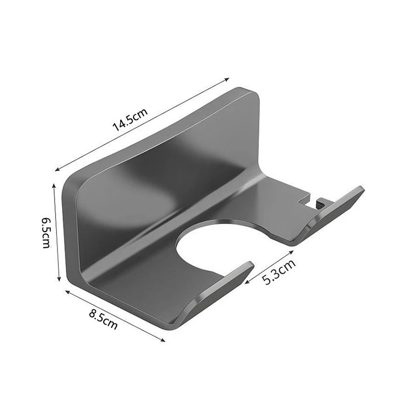 1 pçs fixado na parede suporte de armazenamento secador de cabelo não requer perfuração multifuncional banheiro secador de cabelo titular acessórios