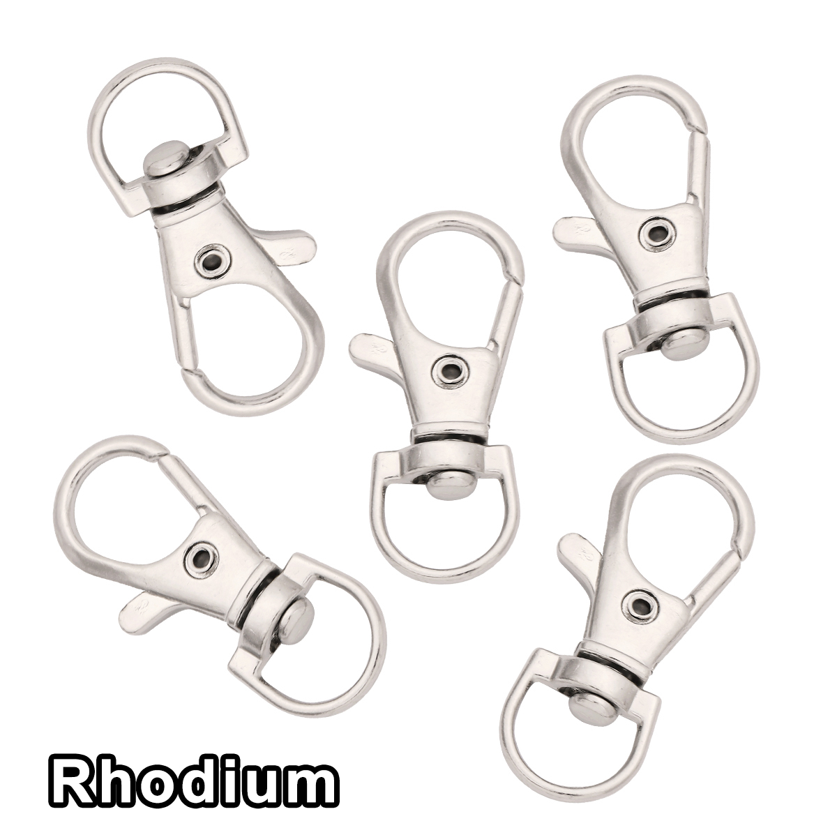Split Key Ring com fecho giratório da lagosta, conector para o cinto do saco e correntes do cão, jóias DIY fazendo Descobertas, 20 PCs/Lot, 50 PCs/Lot