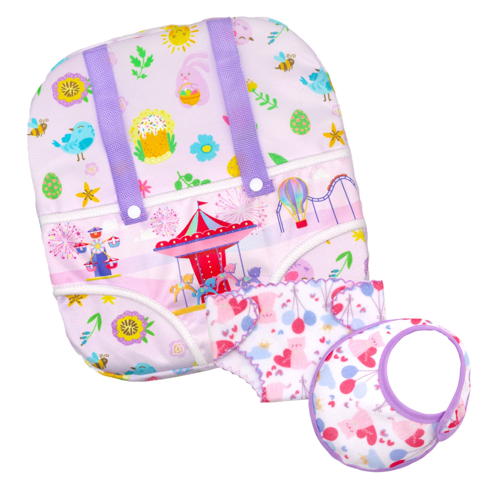 2 шт., подгузники для кукол, нижнее белье для кукол 14-18 дюймов и других аналогичных кукол, 43 см, нижнее белье для куклы Baby Born, нагрудники для кукол