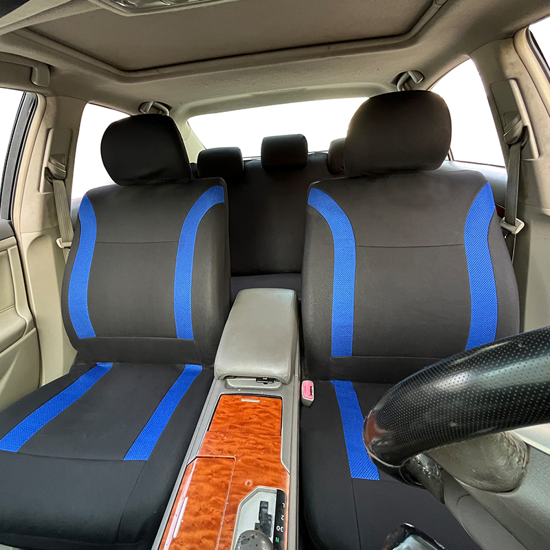 AUTO PLUS Sport Universal Polyester Auto Sitz Abdeckung Set Fit Meisten Auto Plain Stoff Bicolor Stilvolle Auto Zubehör Seat Protector