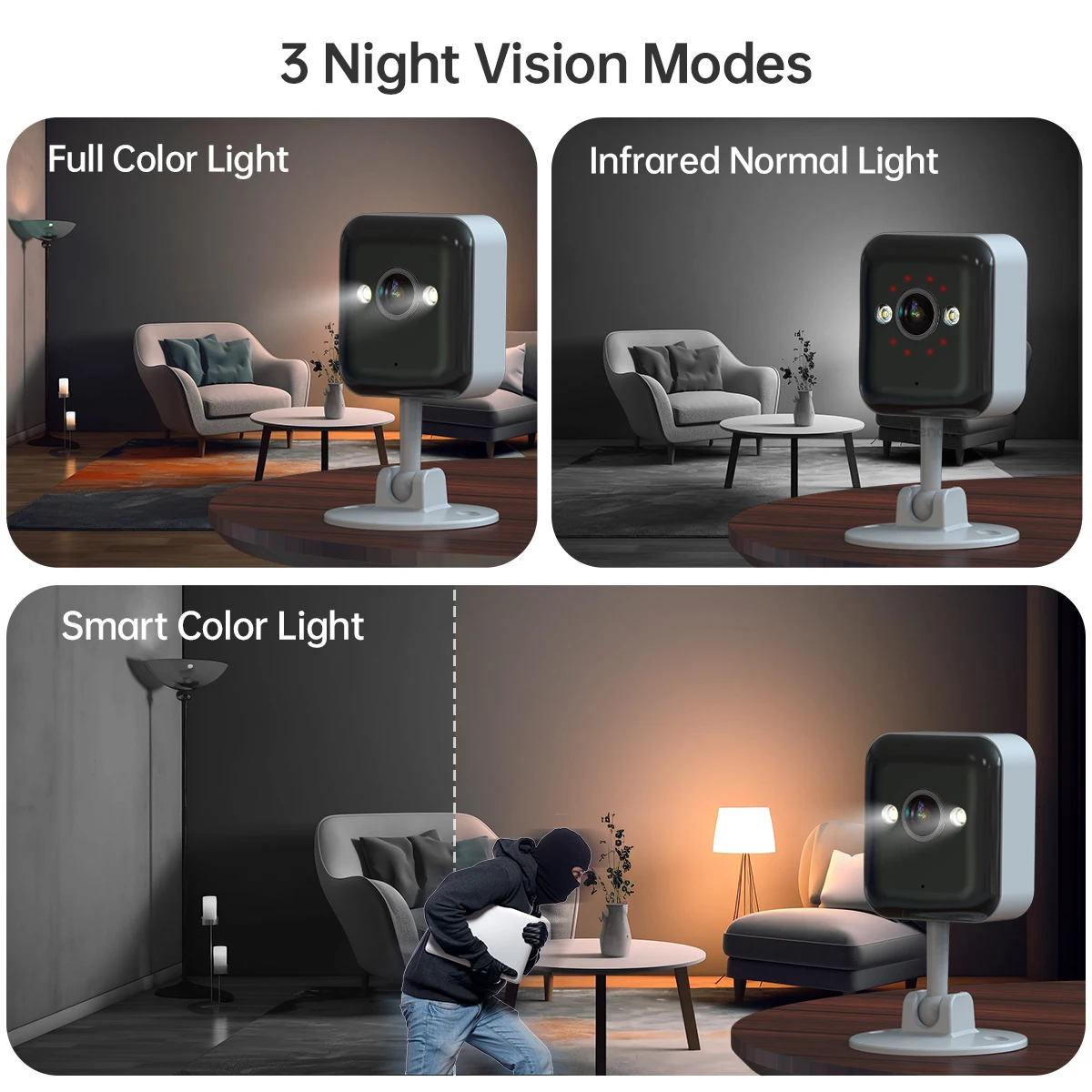 JOOAN 1080P Wifi IP cámara de vigilancia CCTV al aire libre 5x Zoom Digital Color noche Mini cámara de seguridad hogar Monitor de bebé