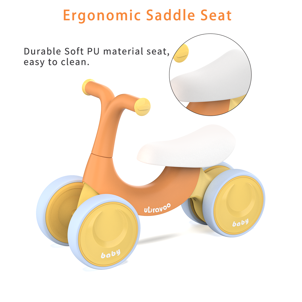 UBRAVOO-Bicicleta de equilibrio para bebé, andador para bebé, bicicleta de equilibrio para niños pequeños de 10 a 36 meses, regalo de cumpleaños con 4 ruedas, Sin Pedal