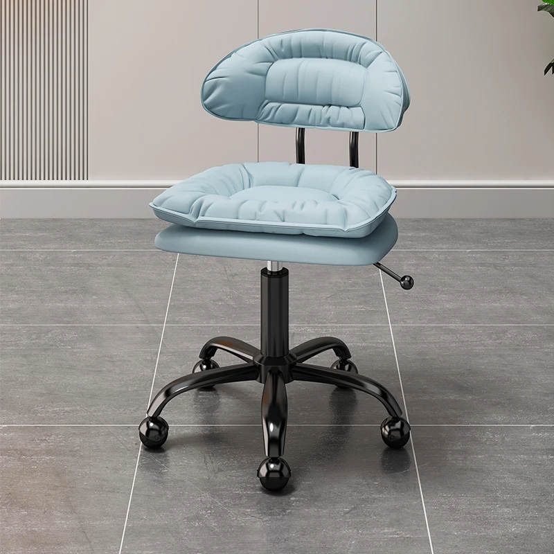 Adjustable Swivel Bar Stool Height-Adjustable Stool for Kitchen Counter Home Pub & Beauty Salon Modern Spinning Backless Stool
