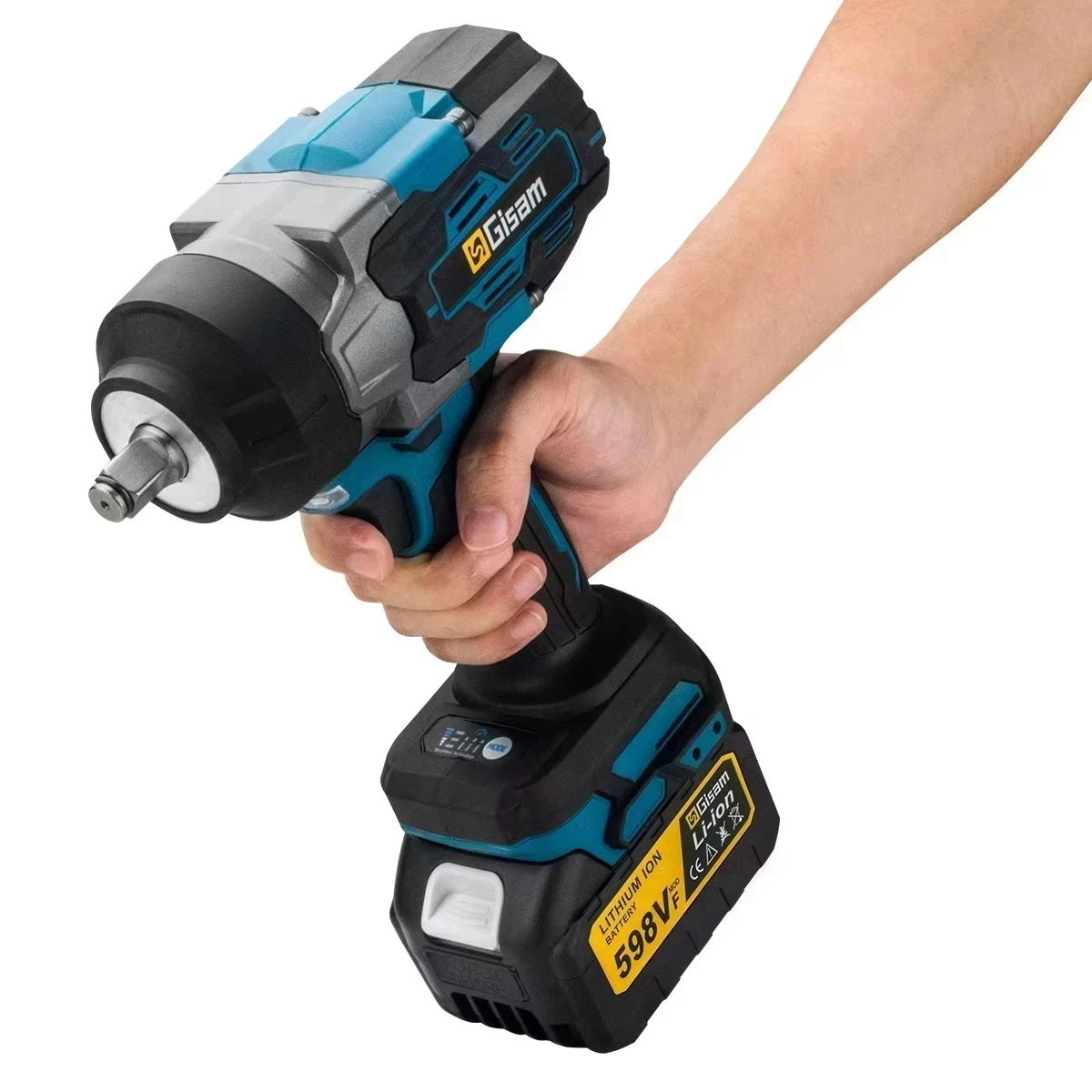 Gisam 2800N.M Brushless Electric Wrench 1/2 Inch Cordless Impact Wrench Electirc Screwdriver Drill For Makita 18V Battery Pin