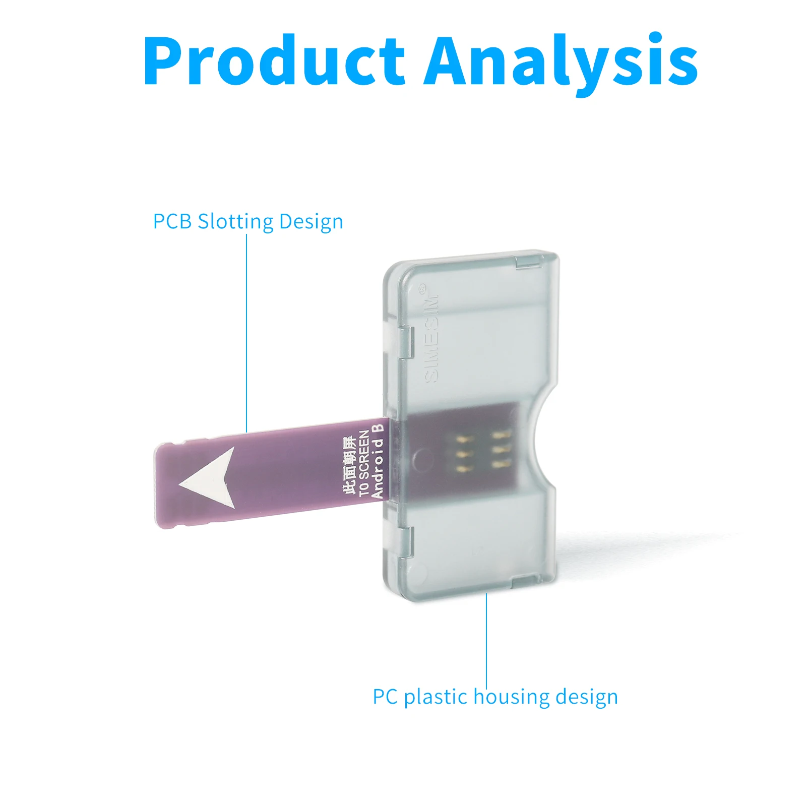 Cell Phone SIM Card Reader Adapter, External SIM Card Plate, Quick Change SIM Card for Cell Phone, Suitable for Samsung, MotoGP