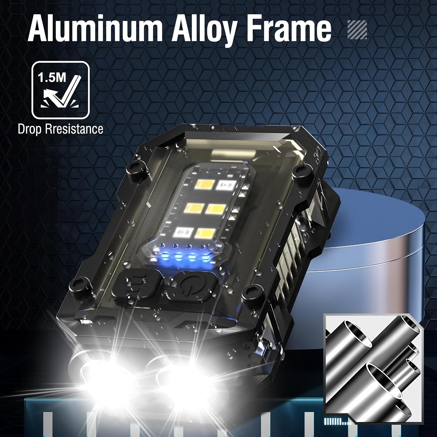 Alta potência edc chaveiro usb recarregável lanterna led tático auto defesa tocha cob luz lateral à prova dwaterproof água acampamento lâmpada de trabalho