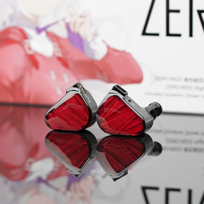 TRUTHEAR x Crinacle ZERO: Auricular ROJO Controladores dinámicos duales Auriculares intrauditivos con cable de 0,78 y 2 pines