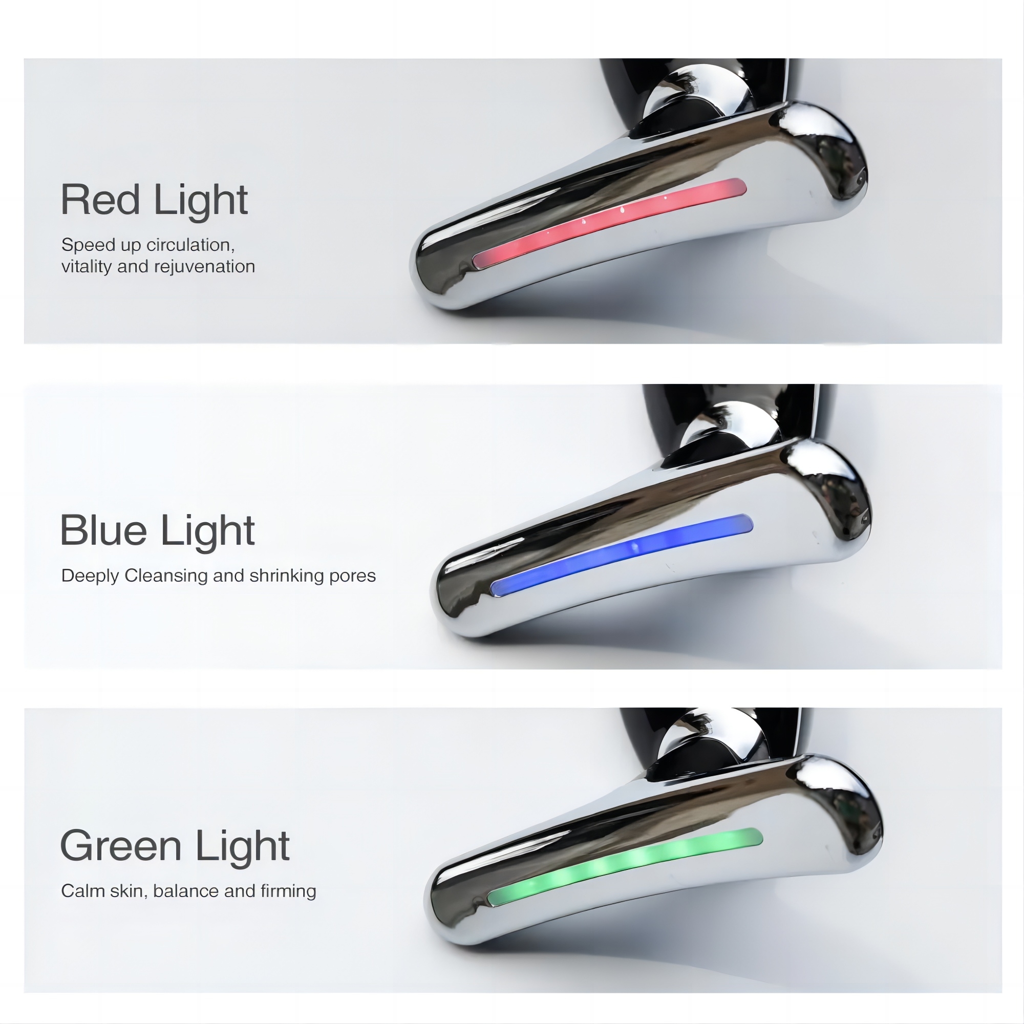 Masajeador de cuello de microcorriente 3 en 1, estiramiento Facial, dispositivo para apretar el contorno de la cara y líneas suaves, instrumento de belleza con luz LED de 3 colores