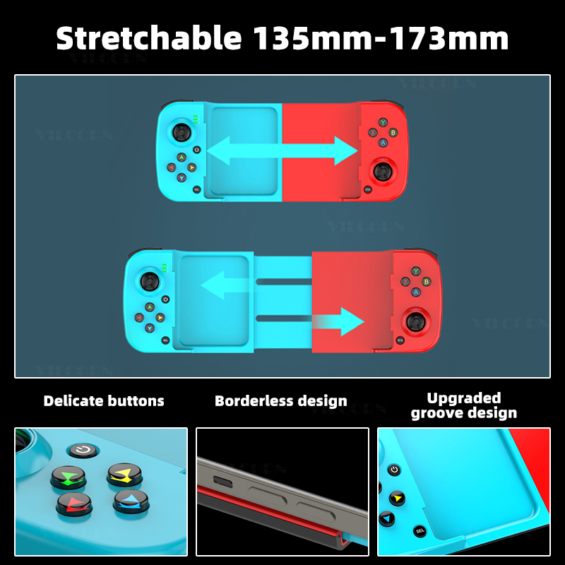 D3 sem fio bluetooth-compatível controlador de jogo extensível para telefones celulares android ios pc gamepad joystick controle de jogo