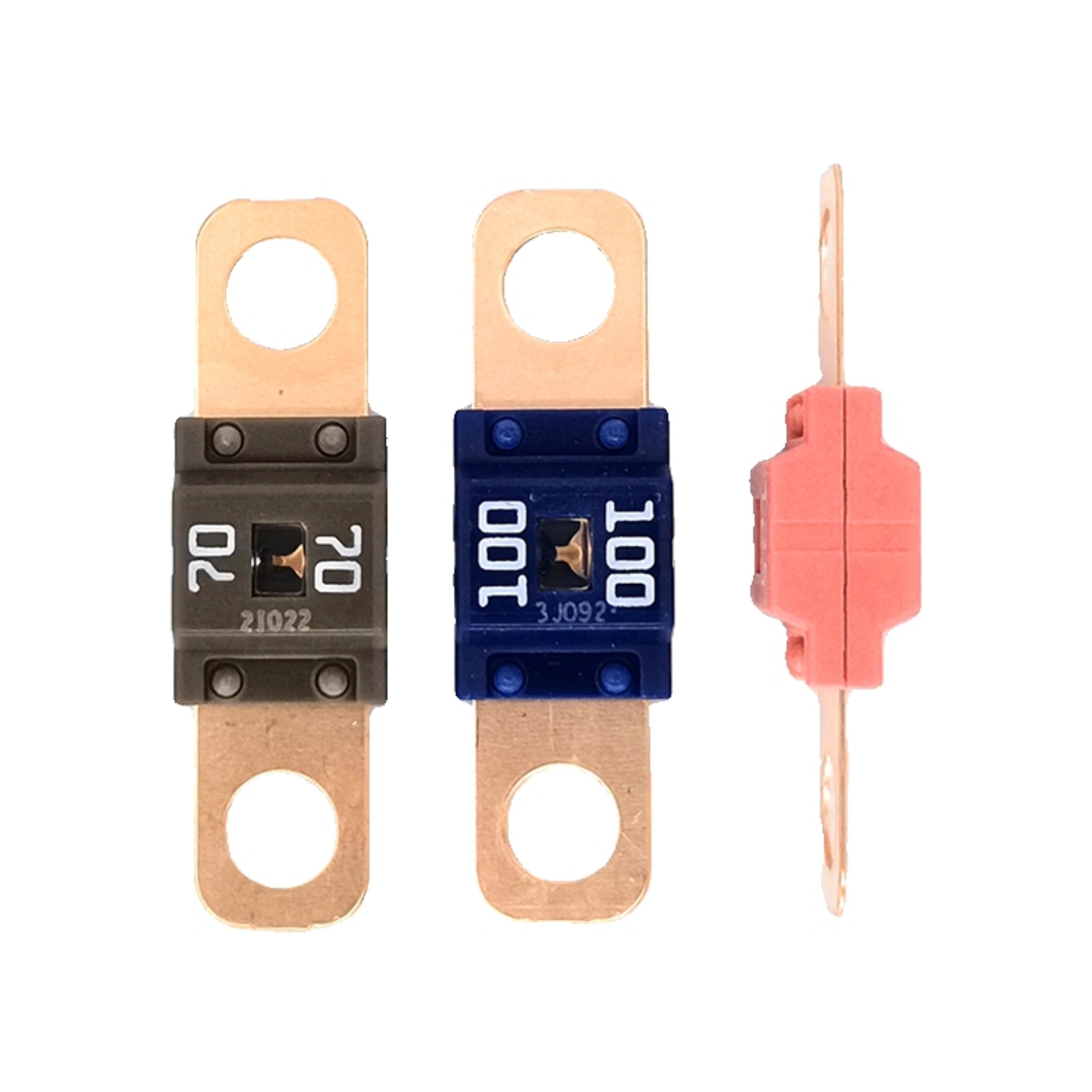 Neue PEC SBFW-L Umschraubsicherung, 58 V DC 30 A, 40 A, 50 A, 60 A, 70 A, 80 A, 100 A, 125 A, 150 A, 175 A, 200 A, Motorrad-Stereo-Audio-AFS-Sicherung