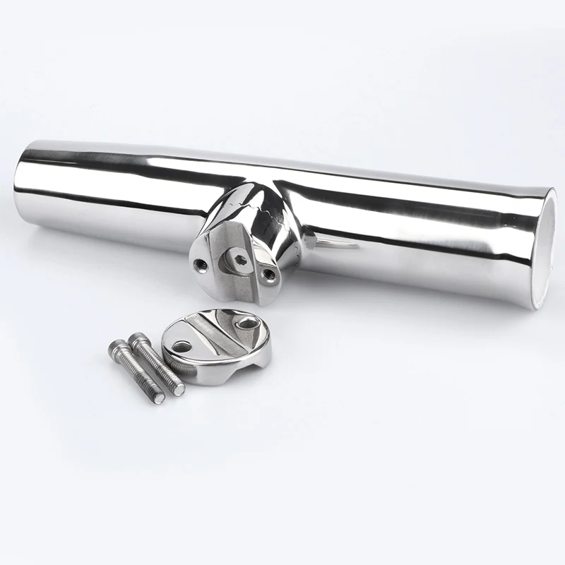 ボートアクセサリー釣竿ホルダークランプサイドマウント 7/8 "-1" レールマリンボートステンレス鋼ロッドポールブラケットツール