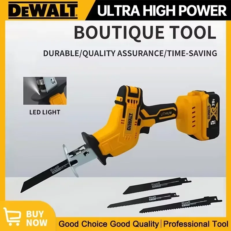 Dewalt-Sierra recíproca inalámbrica de 2800RPM, sierra eléctrica sin escobillas de 20V, herramienta eléctrica multifuncional para cortar tubos de madera y Metal