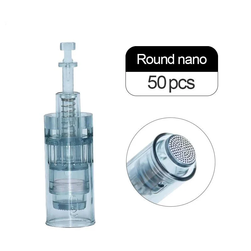 Cartuchos de agulha Derma Pen, Cabeça de substituição, Nano Needle, MTS Micro Needling, M8 Derma Pen, Microneedling, 50pcs