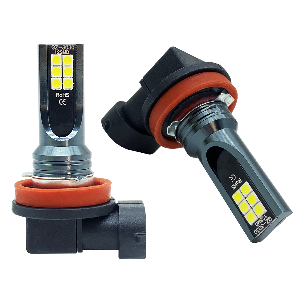 2 pçs h8 h9 h11 led lâmpadas de nevoeiro do carro drl motocicleta farol lâmpada condução automática farol 3000k 6000k 12000k 12v 24v 80w