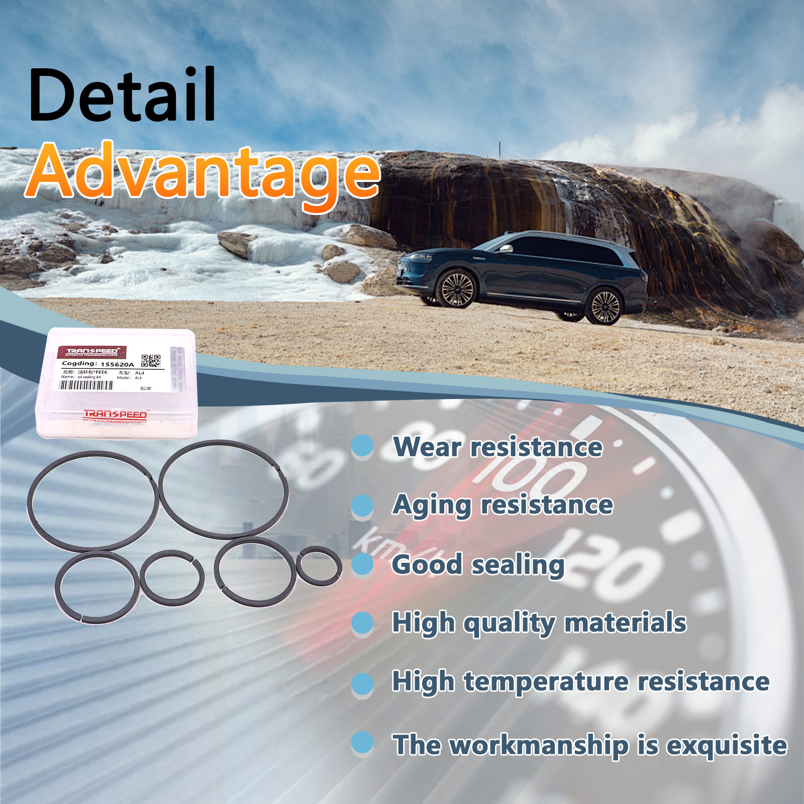 Комплект колец трансмиссии TRANSPEED 6 шт./компл. DPO AL4, комплект уплотнительных колец для Peugeot 307 206 207 306 Citroen Renault