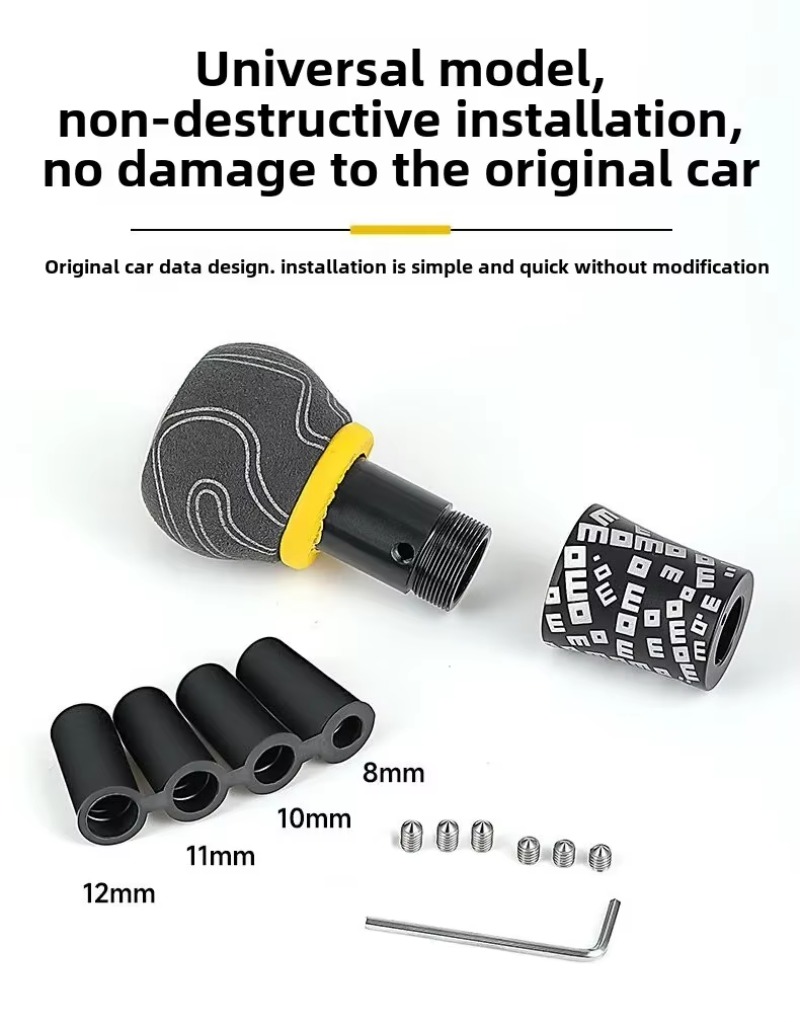 MOMO ULTRA Gear Shift Knob Graffiti Aluminum Suede Manual Transmission Stick Shifter Lever for Universal Car Interior RefitTools