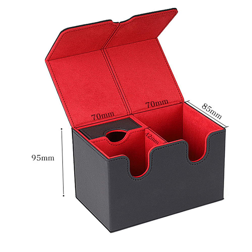 Card Case Card Box Magic TCG Mid Large Deck Case Solid Color Storage Box Top Side-Loading Toy Game Collection Cards
