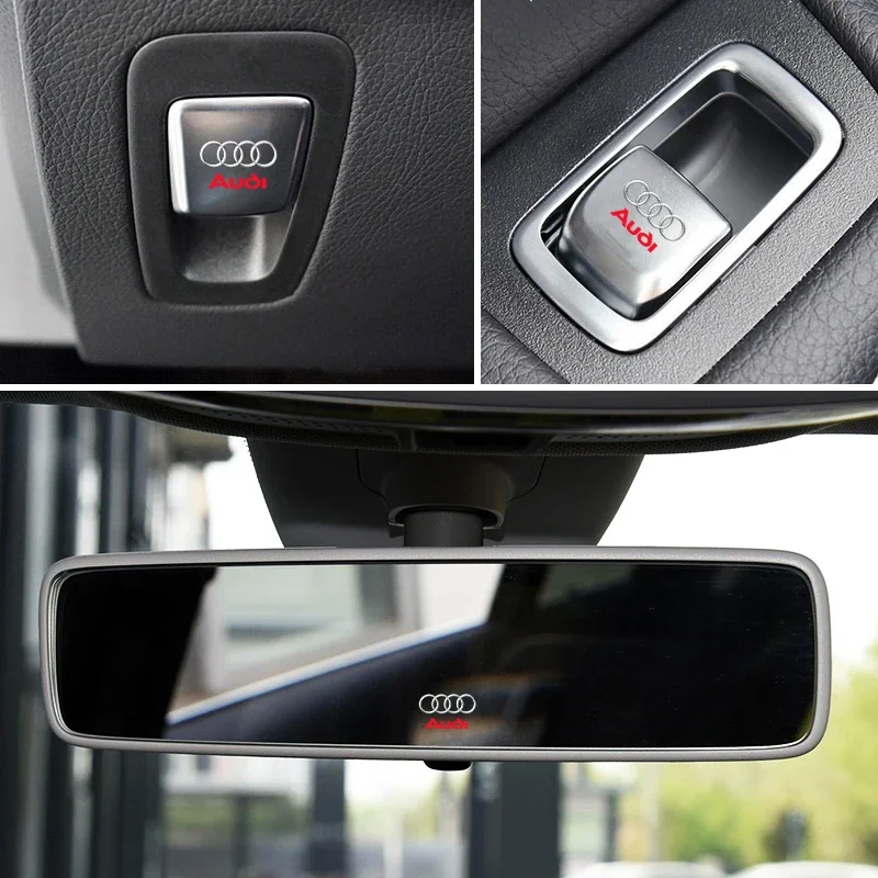 Pegatina Interior de coche, calcomanías de control Central, insignia emblema para Audi sline A4 B7 B8 B9 A3 8P 8V 8L A5 A6 C6 C5 C7 4F A1 A7 A8 Q2 Q3