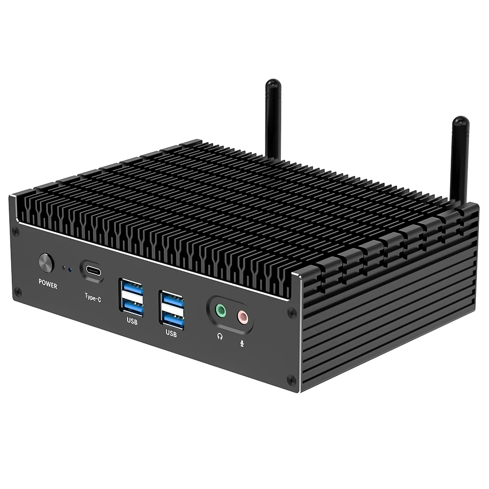 Topton 13th Gen Fanless Mini PC Intel i7 1355U i5 1335U Windows 11 PCIE4.0 Dual 2.5G LAN Tunderbolt 4 Gaming Mini Computer WiFi6