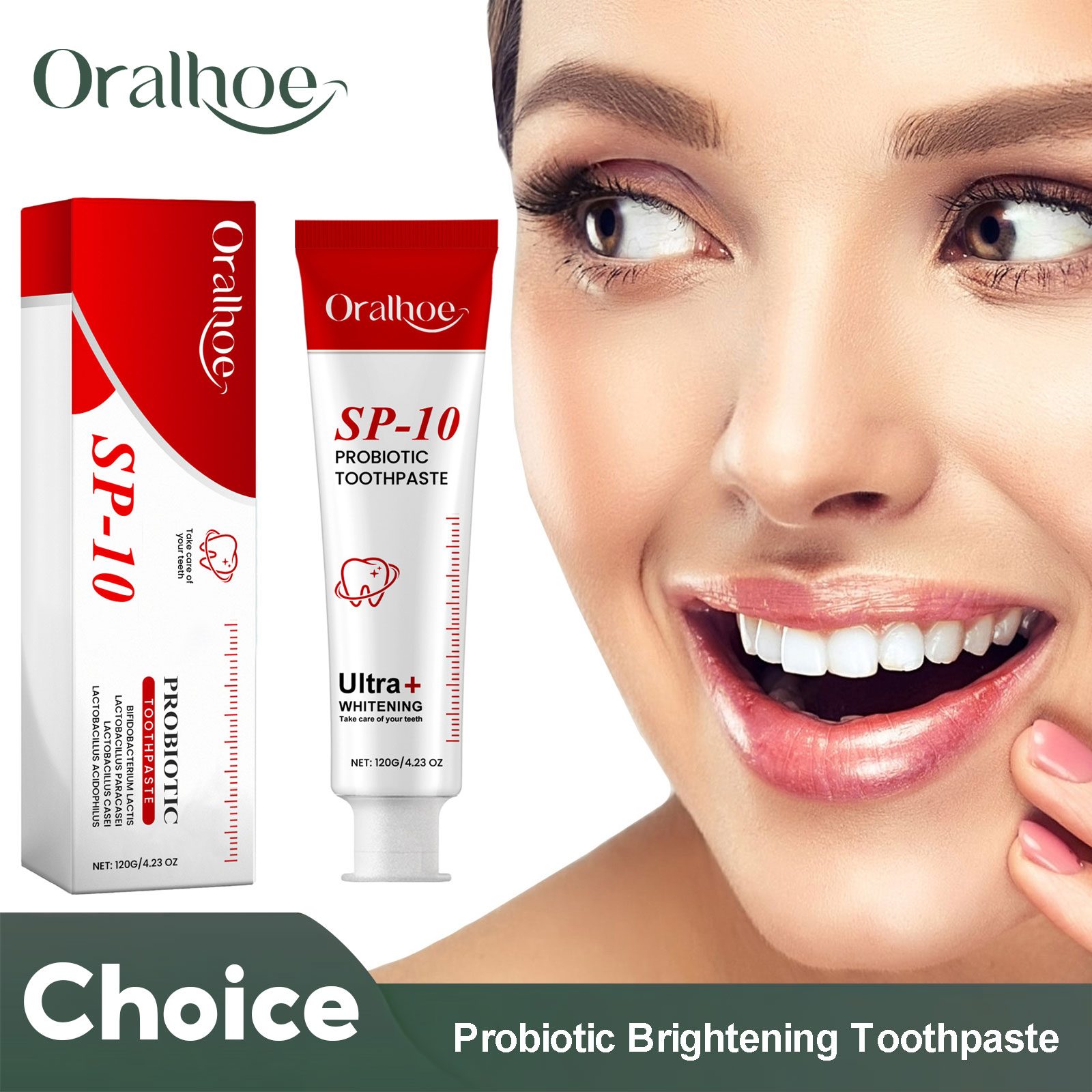 ORALHOE SP-10 Probiotic Toothpaste Whiten Tooth Remove Plaque Stains Teeth Whitener Oral Hygiene Clean Fresh Breath Teeth Care