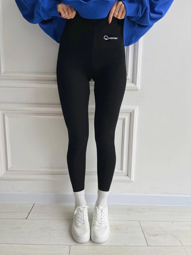 Leggings de invierno para mujer, pantalones cálidos de Cachemira de cordero con forro polar, mallas ajustadas para mujer, mallas térmicas de terciopelo de algodón para mujer