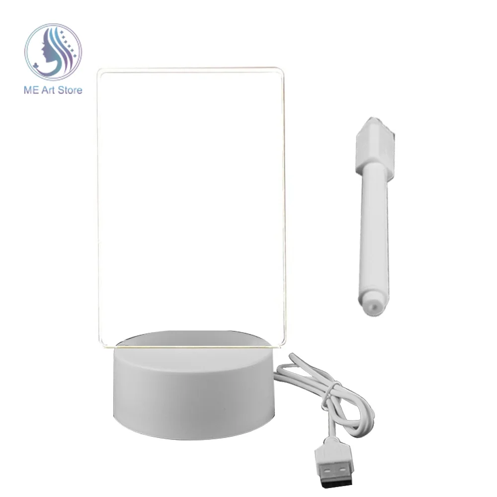 กระดานข้อความพร้อมปากกา USB ไฟไฟ LED กลางคืน lampu tidur ของขวัญสำหรับเด็กแฟนสาว lampu tidur ตกแต่ง