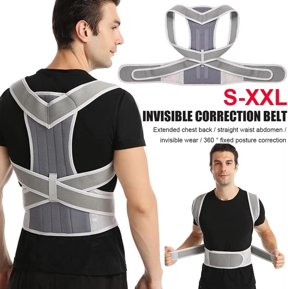 Back Brace Posture Corrector for Women & Men, Adjustable Back Lumbar Support Belt Shoulder Posture Support for Improve Scoliosis