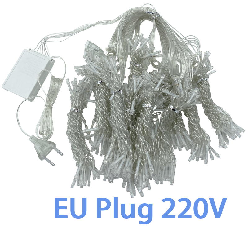 Kurtyna świetlna Feston LED Sopel lodu String Light Możliwość podłączenia Ozdoby sylwestrowe Girlanda 3x1 / 3x2 / 3x3 / 6x3m Dekoracje świąteczne do domu 2024 Na Boże Narodzenie / Dom / Ślub / Impreza / Dom / Wystrój p