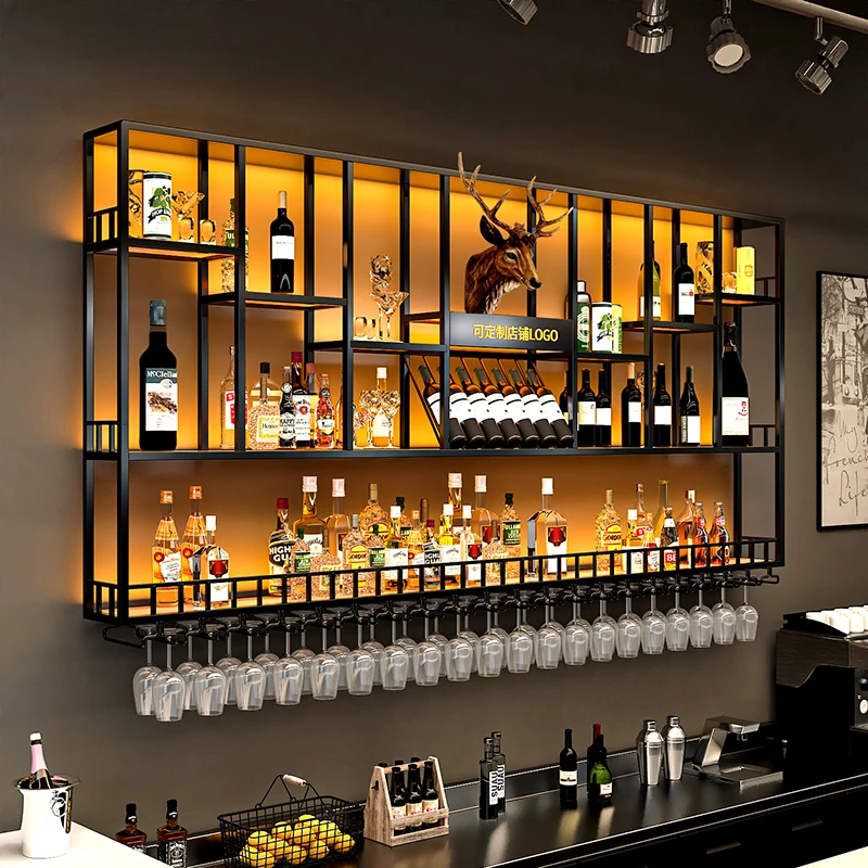 Armário de exibição armário de vinho uísque rústico interior fazenda portátil rack vinho luxo fora mini madeira armadiperti móveis