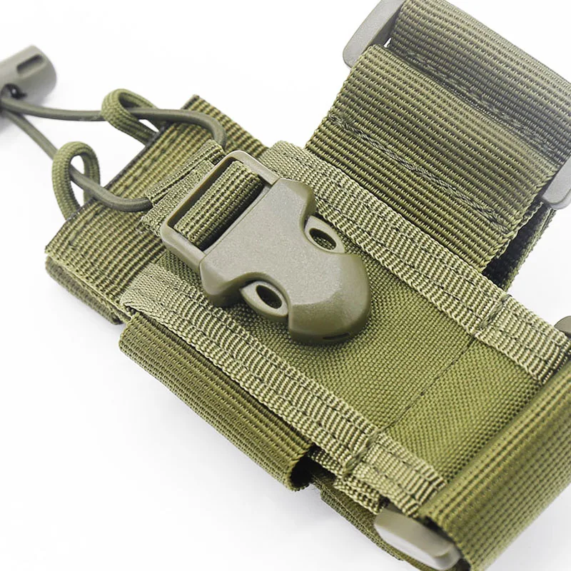 Nuovo supporto per walkie-talkie tattico regolabile Custodia per radio Custodia per interfono da caccia Borsa per radio Molle in nylon per esterni