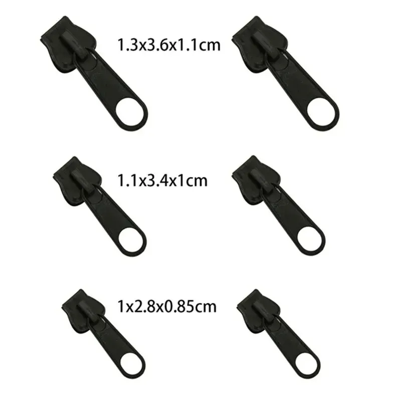 Universal Instant Fix Zipper Repair Kit, Substituição Zip Slider, Dentes Resgate, Costura Saco De Roupas, Zippers Ferramenta Acessórios, 3 Tamanhos