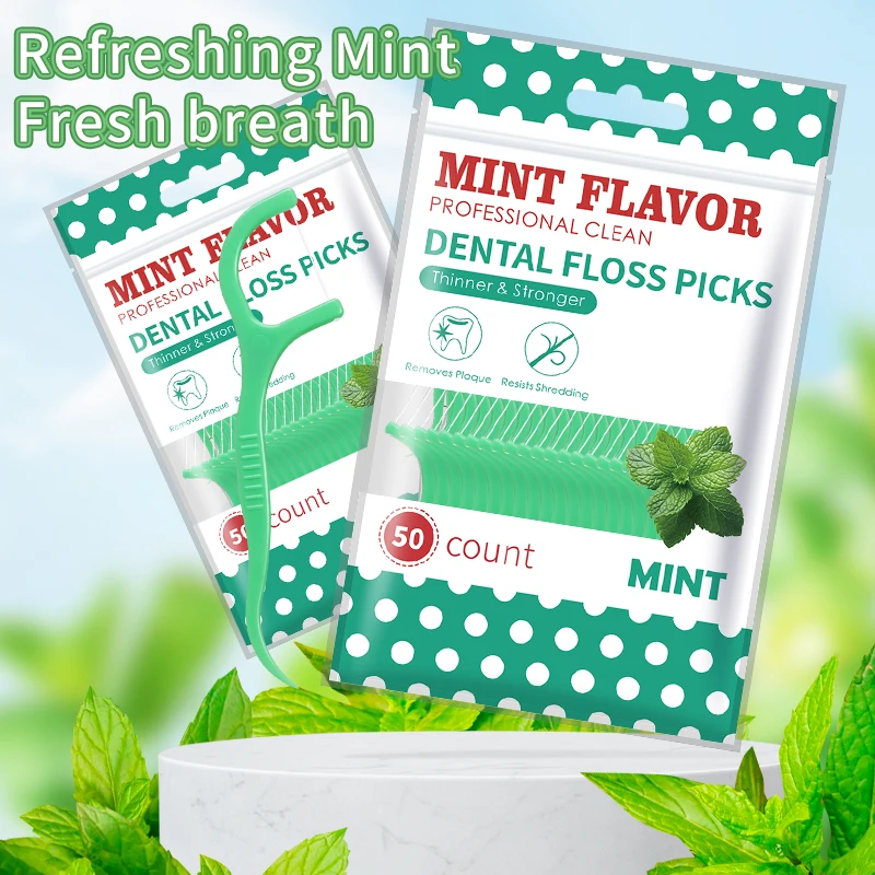 250/100/50pcs Sapore di Menta Filo Interdentale Stick Per Adulti Casa Pack di Alta Qualità Ultra-fine Denti Filo Interdentale Pulizia Casa Essenziale filo interdentale usa e getta
