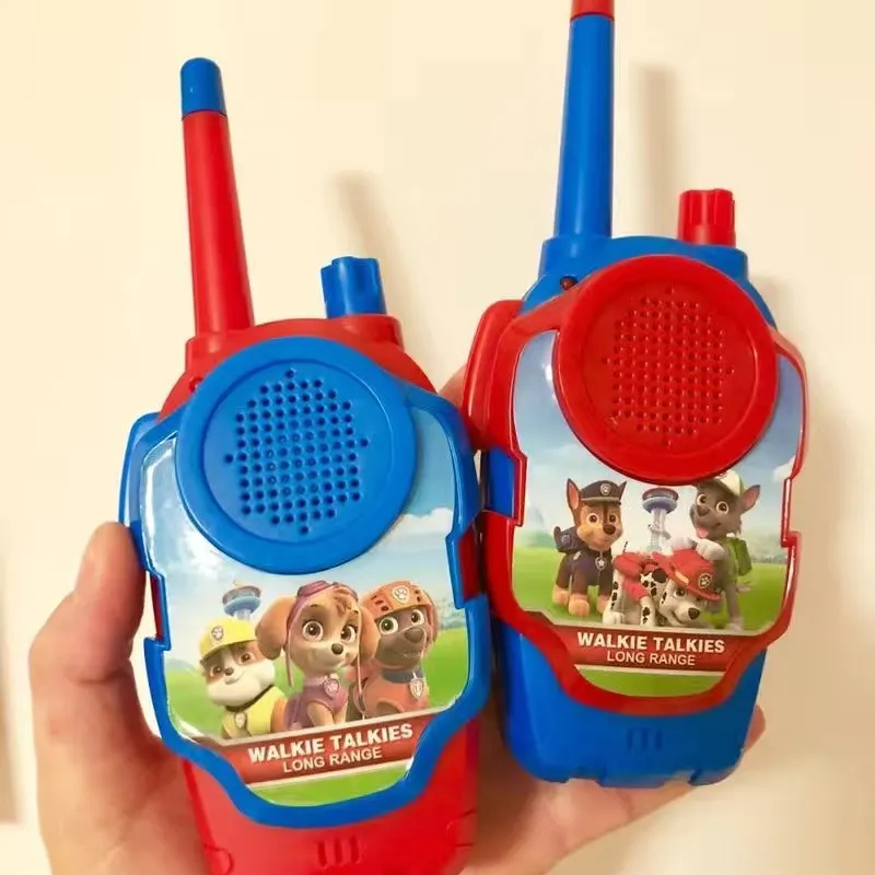 PAW Patrols-Juego de walkie talkies de juguete para niños, Walkie Radio de dibujos animados, interfono de Radio para niños, juguetes para padres e hijos, juego de teléfono al aire libre, regalo