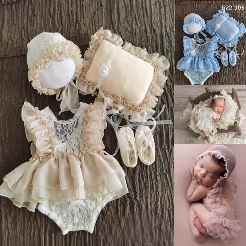 Recém-nascido Fotografia Props, Baby Girl Hat, Sapatos, Lace Romper, Bodysuits, Roupas, Foto Vestuário, Boy Costume Acessórios