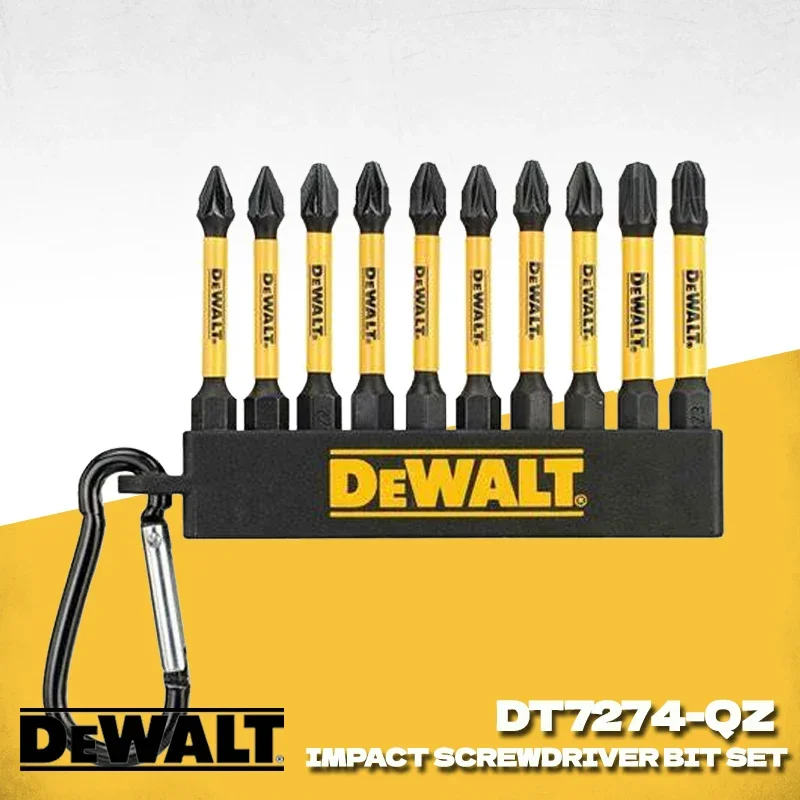 Dewalt dt7274 50mm pozi & conjunto de bits de chave de fenda de alto impacto pz1 pz2 ph2 acessórios de ferramenta elétrica de aço de alta velocidade DT7274-QZ