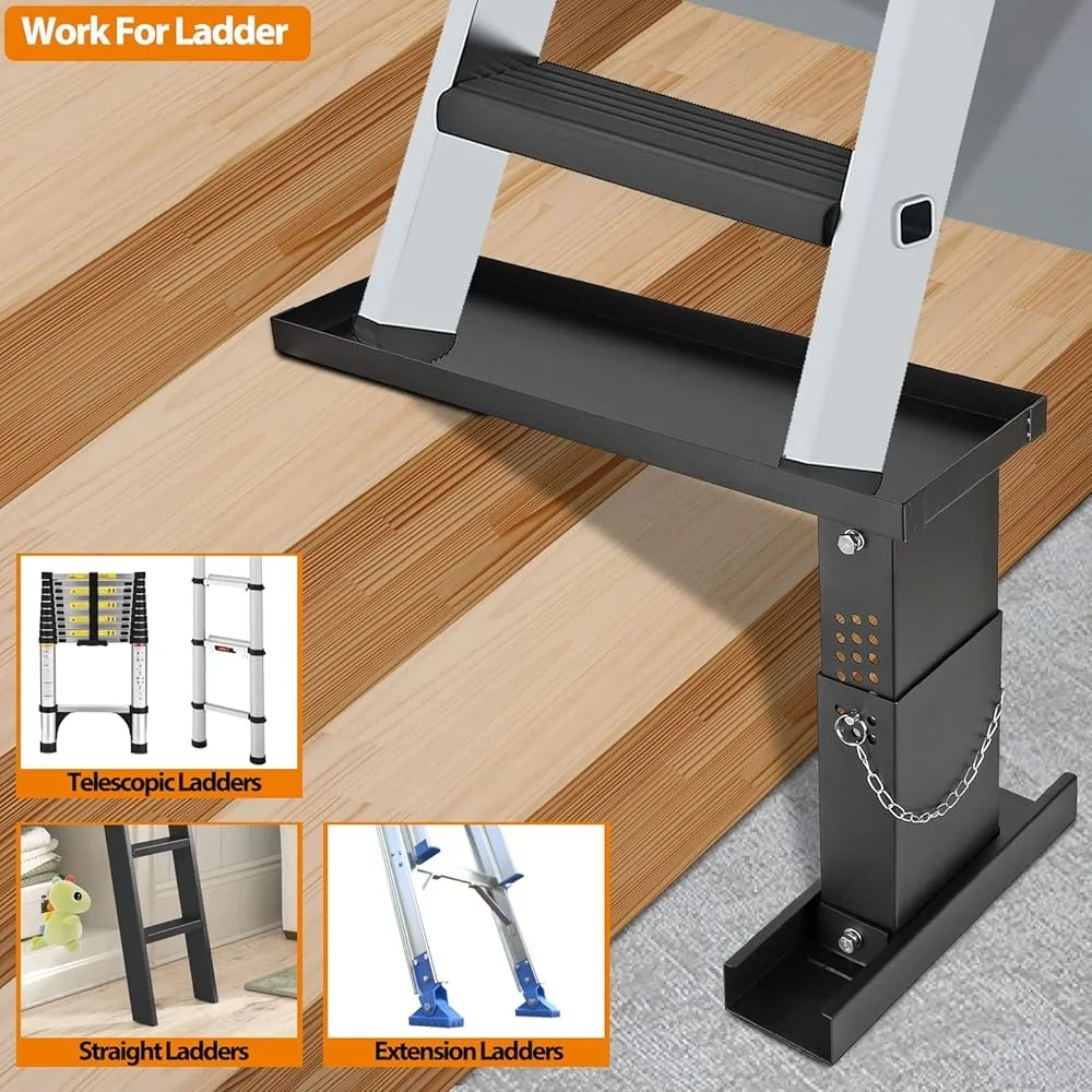 Ladder Extender Pro Stabilizer Adjustable Height Leveler Durable Steel Ladder Base Stabilizer Extension Straight Telescopic