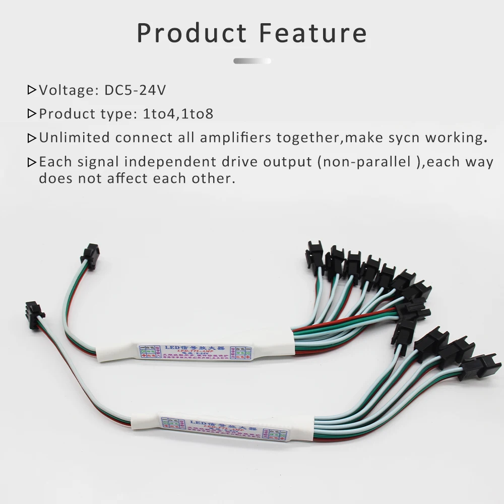 Mini TTL Pixel LED Amplificatore di segnale DC 5V 12V 24V per WS2811 WS2812B SK6812 3pin indirizzabile RGBIC Corsa di cavalli Luci di striscia LED