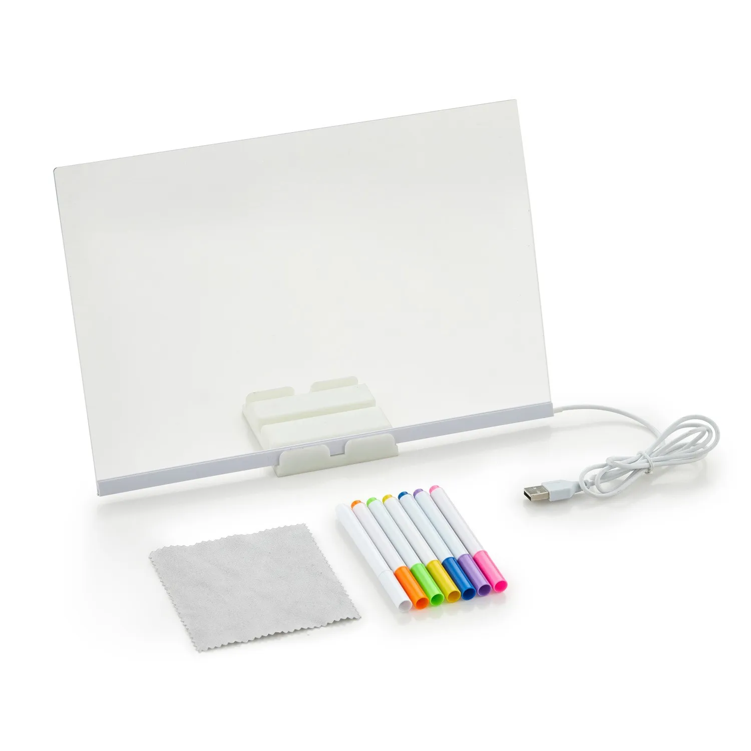 DIY Acrylic Fluorescent LED Light Board Glow Erasable Message Sign Whiteboard