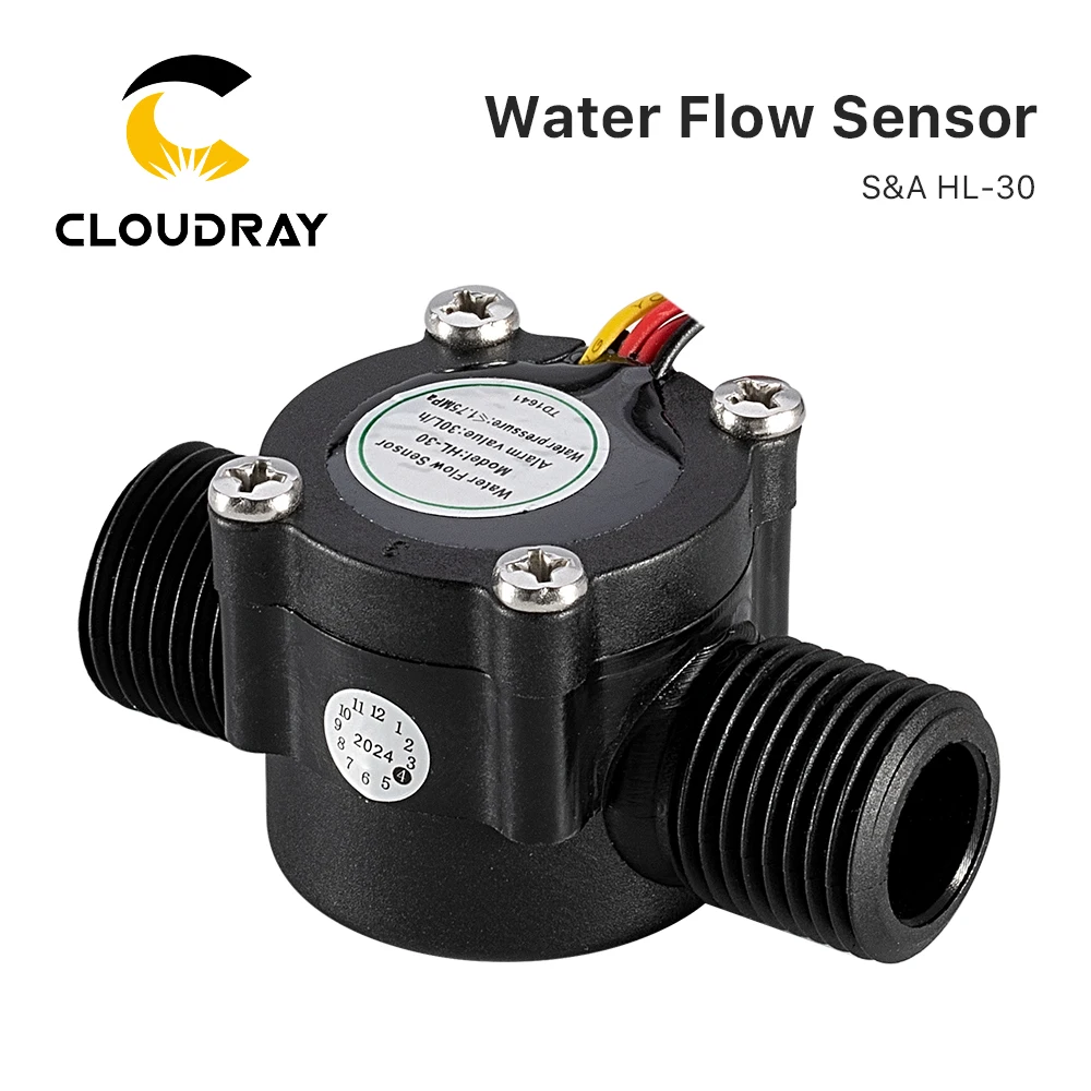 Датчик расхода воды Cloudray, лампа S & A для режущего станка для лазерной гравировки и резки CO2
