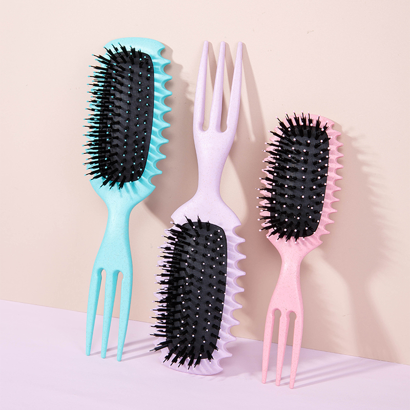 1 cepillo para peinar el cabello rizado Candy Bursh: rizos definidos en cabello húmedo, cerdas de nailon, peine voluminizador para desenredar para todo tipo de cabello