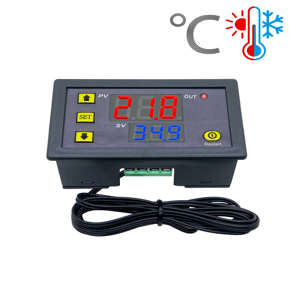 W3230 Tiếp Đầu Ra Bộ Điều Khiển Nhiệt Độ Kỹ Thuật Số-55 ~ 120C Bình Giữ Nhiệt Ổn Nhiệt Làm Mát Điều Khiển 10A 220V/20A 12V