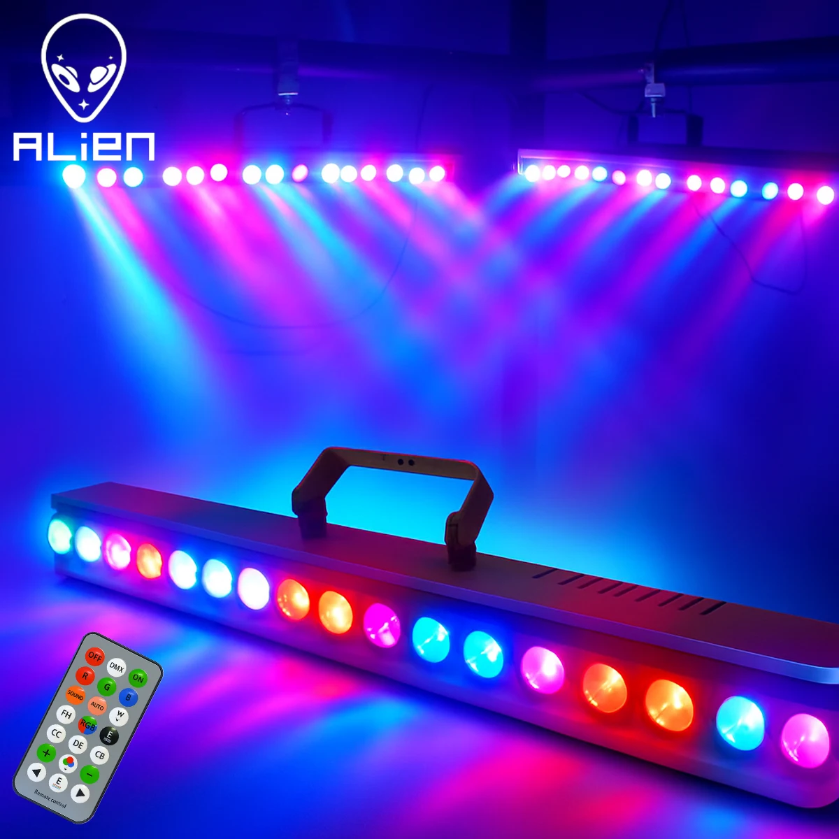 Alien 18*3w led rgbw dmx ponto feixe de parede arruela luz dj discoteca festa palco efeito luz para barra dança feriado casamento decoração natal